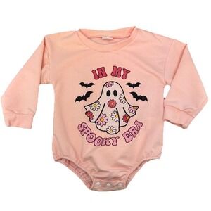 In My Spooky Era One Piece Outfit Baby Girl 6-12 Month Pink Ghost Halloween